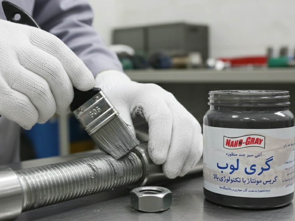 نحوه صحیح استفاده از آنتی سیز بر روی پیچ و مهره برای جلوگیری از قفل شدگی - توسط شرکت دانش بنیان نانو مواد خاکستری
