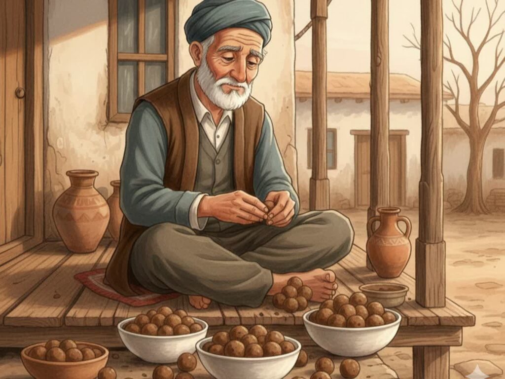 آقاسهراب در حال ساخت بذر تکاور
