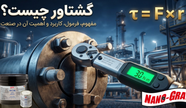 یک آچار گشتاورسنج در حال محاسبه گشتاور یک اتصال در شرکت پتروشیمی است