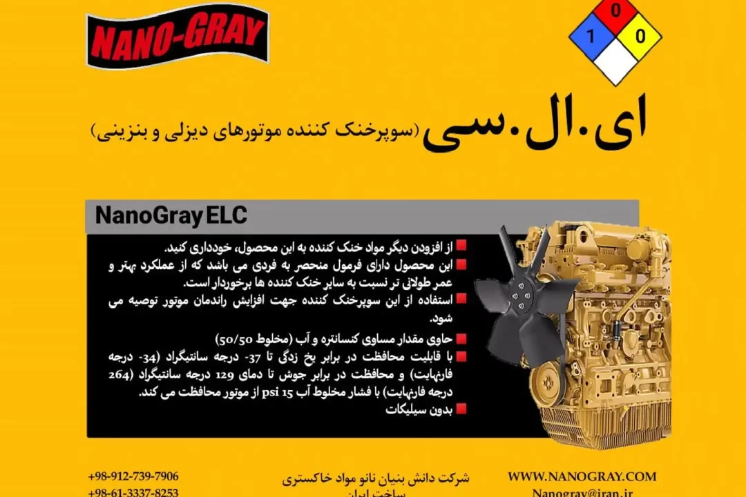 سوپر خنک کننده موتورهای دیزلی و بنزینی ای.ال.سی - نانو مواد خاکستری